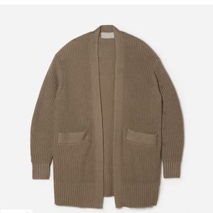Everlane The Oversized Cotton Rib Cardigan Size S